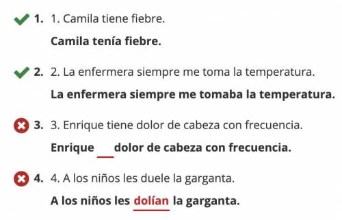 HELP with 3 and 4 please, Spanish Imperfecto