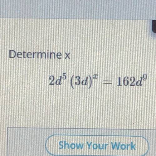 Determine x for the problem