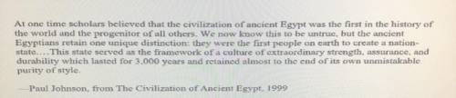 From the quotation above, what can you infer about the structure of Egyptian society?