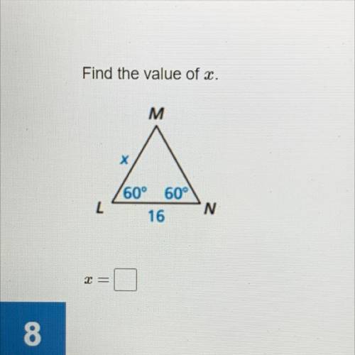 How do you find the value of x? (Geometry Isosceles triangle and Equilateral Triangle