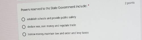 What do the powers delegated to the state government include