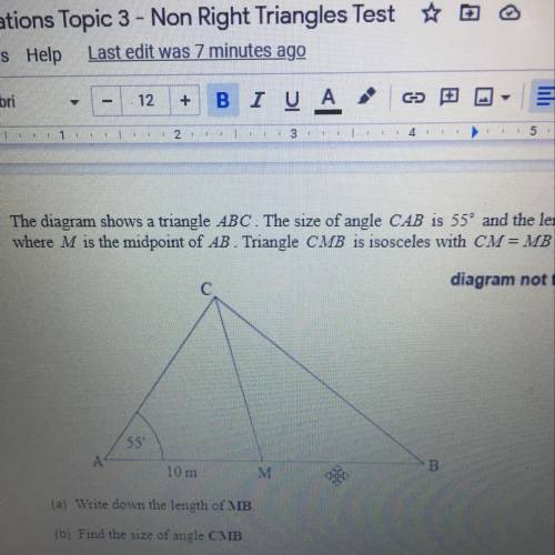 PLEASEEEE HELPPP MEEE THIS IS VERY IMPORTANT THANKSS

The diagram shows a triangle ABC. The size o