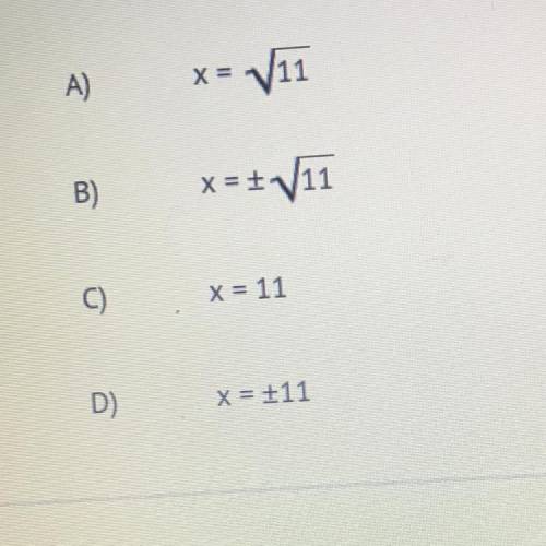 Find the root(s) of the equation x2 = 1212