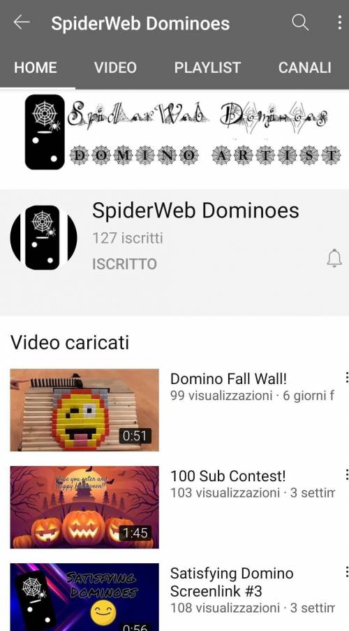 please consider subbing to my YT channel Spiderweb DOminoes. My goal is to get to 200 subs by the en