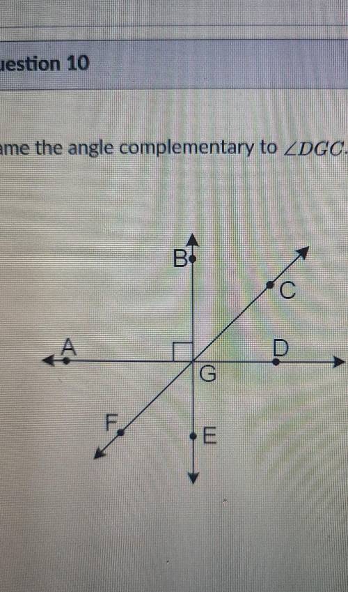 Name the angle complentary to