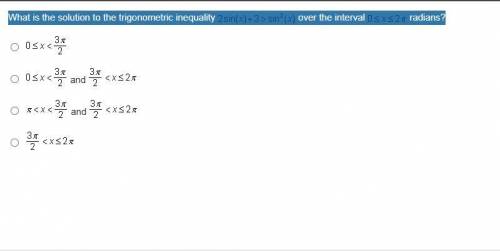 What is the solution to the trigonometric inequality 2sin(x)+3>sin^2(x) over the interval 0<=