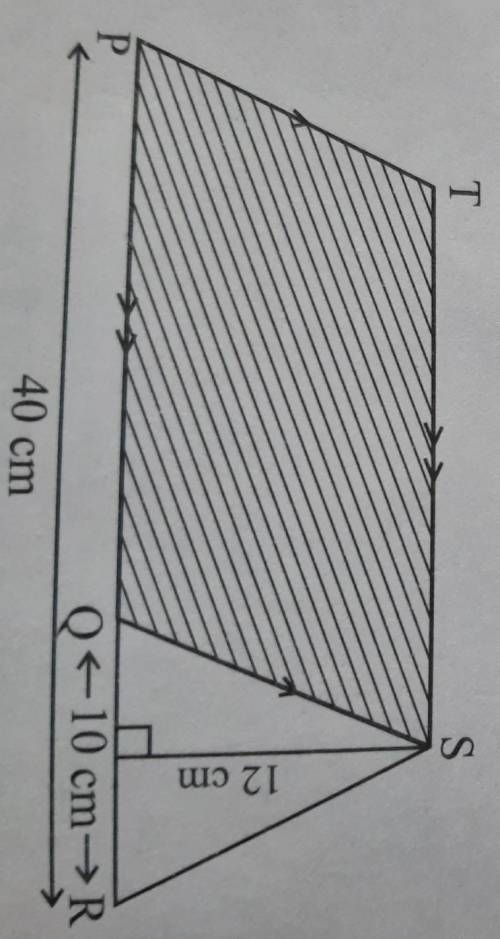 Find the area of shaded portions in figures.