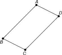 Which of the following statements must be true about parallelogram ABCD?

Question 6 options:
A)