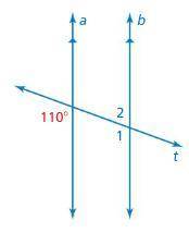 Use the figure to find the measure of angle 2.
