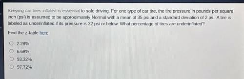 CORRECT ANSWER GETS BRAINLIEST!

Keeping car tires inflated is essential to safe driving. For one