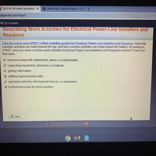 Click this link to view O*NET's Work Activities section for Electrical Power-Line Installers and Re