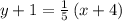 y+1=\frac{1}{5}\left(x+4\right)