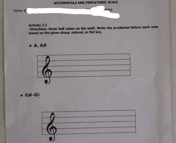 Accidentals and Pentatonic Scale....HELP