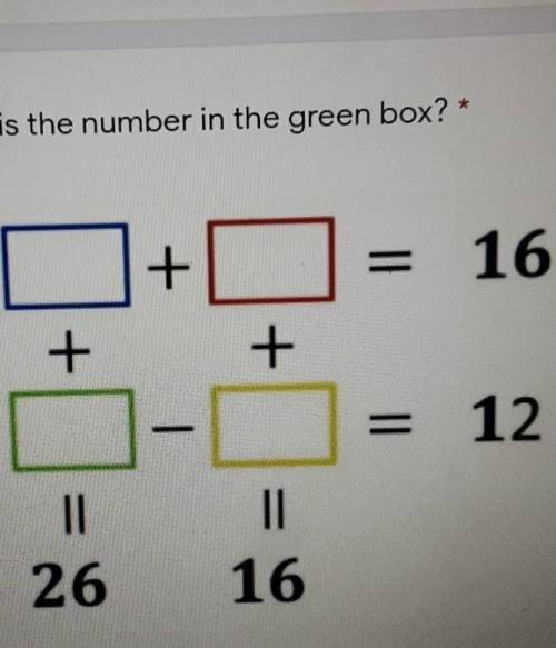 What's the number in the green box