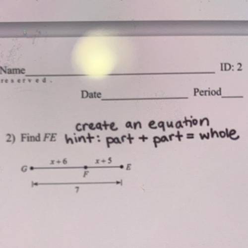 2) Find FE Create equation