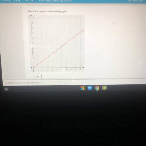 What is the slope of the line in this graph?

y 10
9
18
17
6
4
3
12
1
X
4
5
6
7
8
9
10