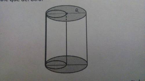 Calcula la relación entre los volúmenes de estos dos cilindros, si el radio de uno de ellos es el d