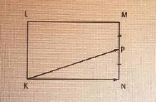 Помогите пожалуйста, очень срочно! Дан прямоугольник KLMN, P - это средняя точка MN, KP = a, NP = b