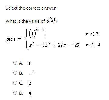 What is the value of g(2)?