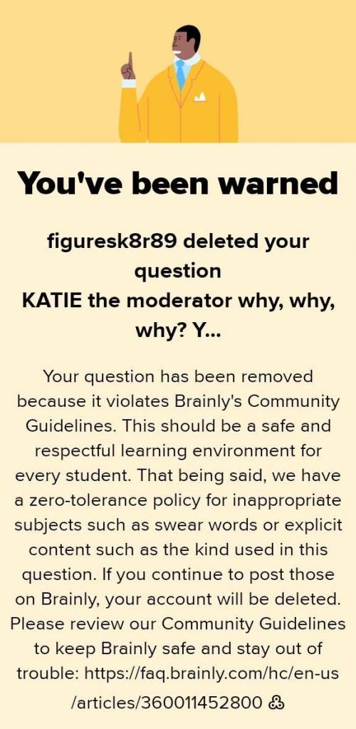 I've been warned again for three times (●__●)! and if I still continue to abuse Katie (moderator) t