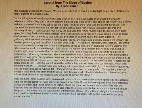 Compare the written description of the Boston Massacre to the image depicting this historical event