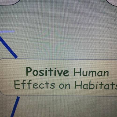 Positive Human
Effects on Habitats