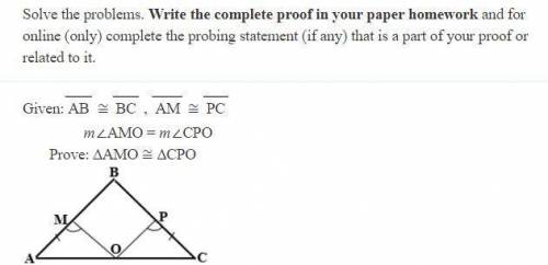 Question attached below ! :)
Please prove how AMO = CPO