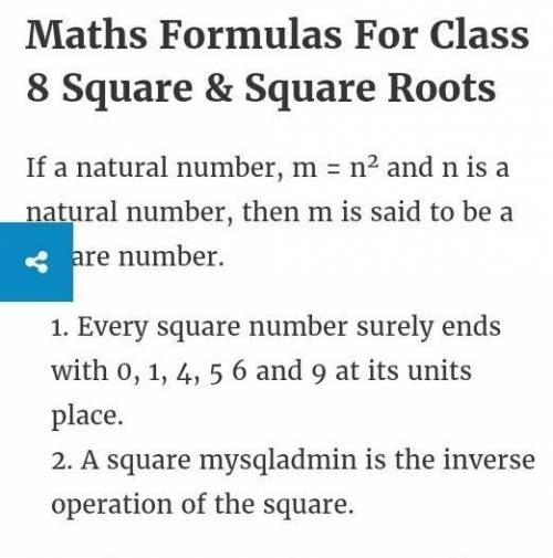 All important math formulas u need in class 8 ​