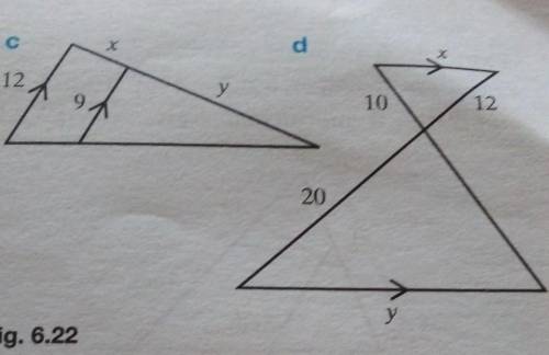 copy each part of the diagram above.mark in the pairs of equal angle. hence find the ratio x:y in e