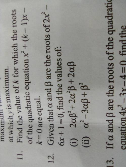 Hi. I need help with these questions. 
See age for question.
Answer 11,12