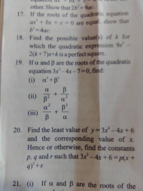 Hi. I need help with these questions.
See image for question.
Answer 18 and 19