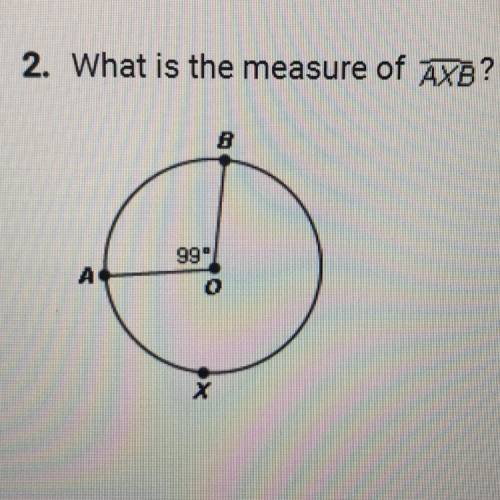 What is the measure of AXB?