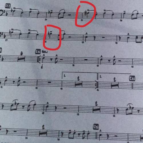 Can someone help me identify what positions these notes are played in I play the trombone