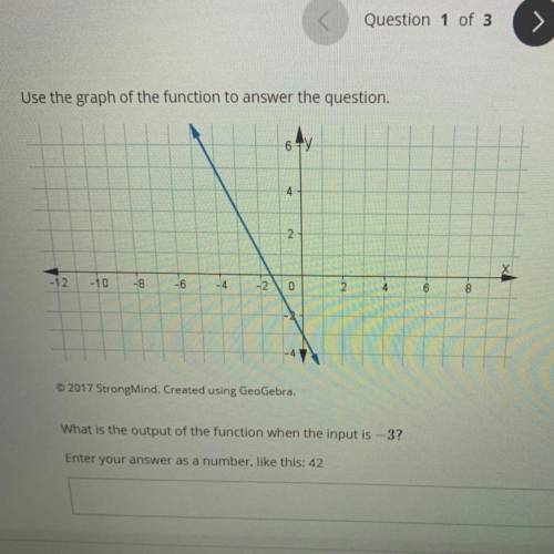 What is the output of the function when the input is -3