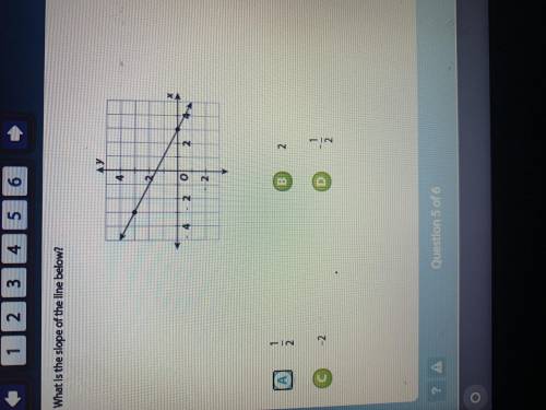 What is the slope of the line below