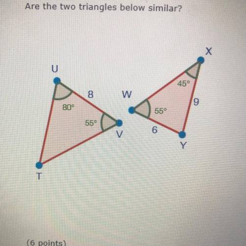 Are the two triangles below similar?