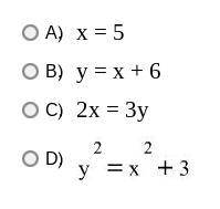 Which of the following equations is not a linear equation?