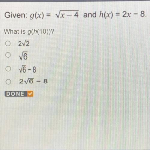 What is g(h(10))? on edge2020