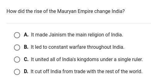 How did the rise of the mauryan empire change india
