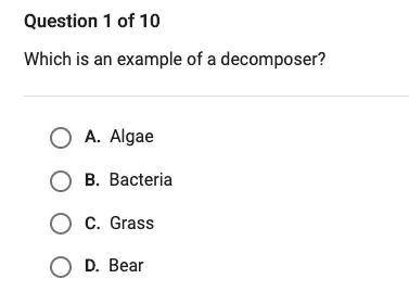Which is an example of a decomposer?