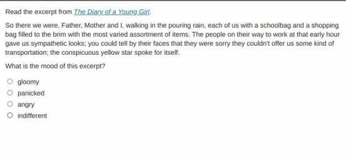 WILL GIVE BRAINLIEST PLEASE HELP FAST

Read the excerpt from The Diary of a Young Girl. So there w