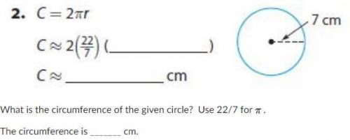 What is the circumference of the given circle?