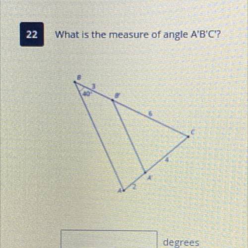 What is the measure of angle A'B'C?