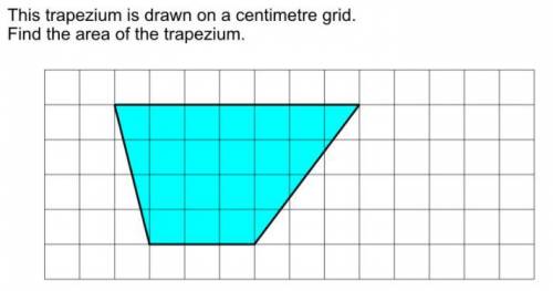 This trapezium is drawn on a centimetre grid Find the area of the trapezium