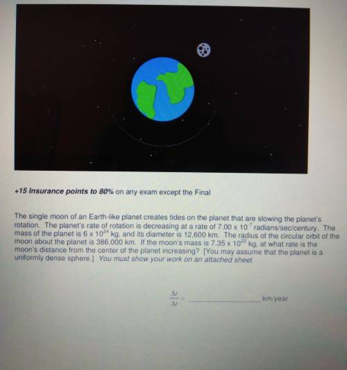 How can I calculate the rate at which the moon is moving away from the earth or a planet like earth