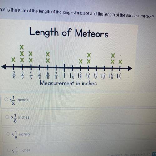 What is the sum of the length of the longest meteor and the length of the shortest meteor?

 
Lengt