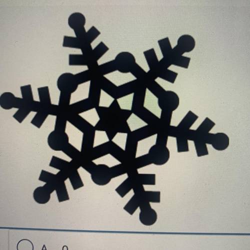 How many lines of symmetry are in this snowflake design?

A. O
B. 3
C. 6
D.9 
E. 12