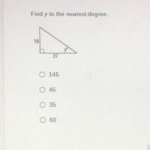 Find y to the nearest degree