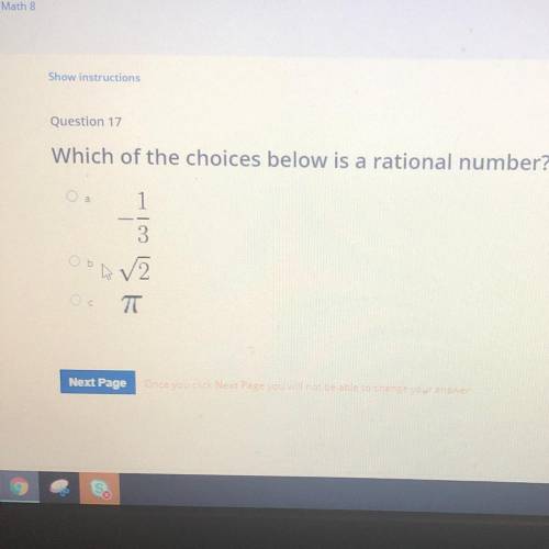 Which of the choices below is a rational number?