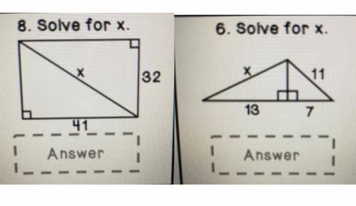 Hey I need help with these Pythagorean theorem problems!!! PLZ HELP ME